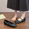Novos Sapatos Mary Jane Acolchoados Estilo Francês Inspirados em Chanel para Primavera com Salto Oculto de 3cm, Sapatos de Ballet Simples para Uso Externo
