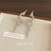 Pendientes de serpiente retorcidos del zodíaco antiguo medio europeo y americano con incrustaciones de diamantes, ligeros, de lujo, de moda nacional, pendientes largos, exquisitos, pendientes, recién llegados.