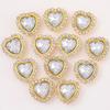 Comercio Exterior Corazón de Melocotón Cosido a Mano Diamante de Garras Doble Capa Corazón de Flor Bufanda de Seda Tocado Vestido de Novia Accesorios de Lazo Venta Directa de Fábrica Venta al por Mayor