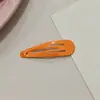 Pinza para el pelo de 5 cm, simple, colorida, con forma de gota de agua, pintada en spray, pinza Bb para niños, pinza para el pelo de niña, pinza lateral para flequillo de estudiante, accesorio para el pelo