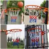 Aro de baloncesto, aro de baloncesto estándar, montado en la pared, para exteriores, portátil, para uso en interiores y exteriores, adecuado para el hogar, niños y jugadores profesionales