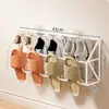 Sapateira de parede atrás da porta, design simples para dormitórios, sem necessidade de furar, adequada para paredes de banheiro, uma solução de armazenamento para sapatos