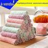 Toalha de Limpeza Absorvente de Coral Fleece Preguiçosa Espessa Super Absorvente para Adultos Nova para Cozinha Tarefas Domésticas Artefato de Limpeza