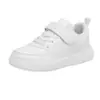 Zapatillas blancas para niños para la escuela, zapatos deportivos para niños, zapatos blancos de cuero impermeables, zapatillas para estudiantes de primaria, zapatos casuales para niñas