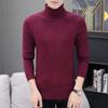 Comércio exterior Amazon venda quente Suéter masculino slim gola alta suéter plus size casual pulôver camisa de fundo moda masculina