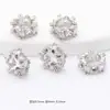 Cor de ouro 14K retentora de cor zircônia micro-incrustada espaçador de diamante de furo grande pulseira de cristal DIY feita à mão joia de colar
