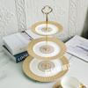 Plato para Bistec de Porcelana H Estándar Cuerpo Recto Servicio de Mesa para Fronteras Juego de Platos Redondos Modelo Doméstico Set de Platos para Comida Occidental Plato de Mesa