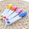 Gadget de tejido de lana-tijeras transparentes con funda tijeras de bordado cortador de hilo en forma de U 4 colores aleatorios pelo