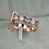 Amazon desejo joias explosivas atacado moda europeia e americana criativo anel de zircônia anel de disco banhado a ouro feminino