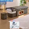 Cama de Terapia Capilar con Almacenamiento y Lavabo Cerámico, Iluminación Ambiental de Alta Gama, Spa de Pies, Circulación de Agua, Cuidado del Cabello y Tratamiento con Vapor