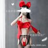 Postura Ropa Colorido Sexo Ropa Interior Correa para el Cuello Colgante Lazo Grande Espalda Descubierta Atrayendo Amor Tres Puntos Sexy Ropa de una Pieza Comercio Exterior