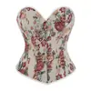 Nuevo Corsé Jacquard Floral Pastoral Estilo Francés con Hebilla Frontal, Moldeador de Ballenas, Corsé Exterior sin Tirantes