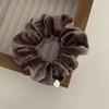 Serie Gris de alta gama ~ anillo de salchicha de terciopelo anillo para el cabello tocado liga para el cabello de alta elasticidad accesorios para el cabello parte trasera de la cabeza recogido cuerda para el cabello Corea del Sur cola de caballo