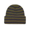 Chapéu de Lã Listrado Estilo Japonês Circunferência da Cabeça Grande Chapéu Tricotado Quente Feminino Outono e Inverno Chapéu Frio Masculino Chapéu Pulôver Casual Versátil