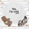 Amazon Cross-Border Outono e Inverno Tops Femininos Comércio Exterior Outono e Inverno Sim Estou com Frio Estampado Casual Solto Moletom