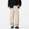 Pantalones Casuales de Lana Estilo Retro Americano 2026 para Hombre, Marca de Moda Otoñal, Pantalones Largos Holgados, Moda Cleanfit