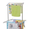 Perchero Pequeño Multifuncional, Secador de Ropa Móvil de Acero Inoxidable de Pie, Toallero Pequeño Plegable Inclinado para Balcón
