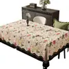 Mantel Retro Floral Estilo Americano, Impermeable, Resistente al Aceite, Resistente al Calor, Lavable, Estilo Pastoral, para el Hogar, Resistente a Manchas, Mantel Rectangular para Mesa de Comedor