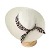 Nuevo Sombrero de Paja de Ala Ancha para Mujer con Cinta de Gasa Sombrero de Sol de Verano para Viajes Protección Solar Sombrero de Sol Sombrero de Playa