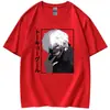 Tokyo Ku Tokyo Ghoul Anime Camiseta de Manga Corta para Hombre y Mujer Periférica Impresa Casual Cuello Redondo Manga Corta Camiseta Mujer