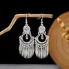 Selección PremiumAretes de Plata Imitación Étnica, Aretes de Estilo Étnico, Aretes Largos con Borlas de Atracción Turística