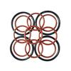 FEP / PFA / PTFE Borracha revestida com silicone resistente à tinta spray resistente à corrosão borracha de flúor PTFE O-ring