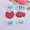 Color transparente punto negro y blanco gatito pez acrílico accesorios diy carcasa de teléfono móvil hebilla de zapato flor de zapato material para accesorios de cabello