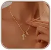 Collar Largo Cruzado de Lujo Ligero para Mujer 2025 Nuevo Estilo Fresco Nicho Gama Alta Cadena para Clavícula Dulce y Fresca Accesorios