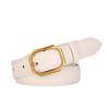 Nuevo cuero de vaca de primera capa 2.8 cm de ancho 2024 moderno cinturón de cuero Cinturón de mujer decorativo simple cinturón para pantalones