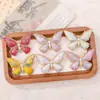 Broche de Mariposa de Perlas de Brocado de Canción Hecho a Mano DIY Estilo Antiguo Accesorio de Solapa para Hanfu Qipao Recuerdo de Festival