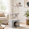 Estrutura de escalada para gatos direto da fábrica, árvore de gato de quatro andares em veludo com túnel para gatos, postes totalmente resistentes a arranhões com corda de cânhamo, personalização OEM