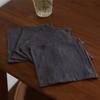 Posavasos de lino ligero de lujo estilo francés occidental para comida, color sólido, estilo nórdico, aislamiento térmico, no desechable, de tela gruesa, venta al por mayor
