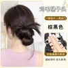 Presilha para Coque de Peruca com Estilo Despojado, Elástico de Cabelo Natural Fofo, Aplique de Coque, Presilha de Cabelo Realista de Cabelo Humano com Pena de Galinha
