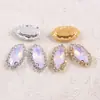 Moca Proteína Ojo de Caballo Borde Garra Diamante Cristal Hebilla Cristales de Colores Vidrio de Cristal DIY Accesorios para Vestido de Novia Piedra Cosida a Mano