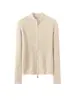 Estilo minimalista old money~Cardigã de tricô 100% cashmere puro Consinee para mulheres Versátil para o trabalho e dia a dia suéter slim fit