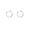 Pendientes de plata de ley 925 con forma de aguja, geométricos e irregulares, para mujer, con diseño de nicho, de Corea del Sur y celebridades de internet.