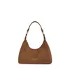 Bolsa de mão de camurça moderna em formato de meia-lua para mulheres, nova bolsa de ombro transfronteiriça 2026 na moda, bolsa crossbody retrô estilosa de nicho