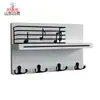En stock, venta al por mayor de fábrica, estante para llaves de madera maciza, estante de almacenamiento de pared montado en la pared, estante de almacenamiento de llaves de entrada, estante de madera para llaves