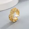 Anel Popular Rico Flor Dourada Pequena do Xiaohongshu 2025 Novo Estilo Antigo Indústria Pesada Brilhante Totalmente Cravejado Anel de Flor de Osmanthus