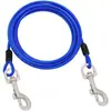 Fabricante Transfronterizo Correa para Perro con Hebilla de Doble Extremo, Correa de Acero Anti-Mordeduras para Paseo de Perros, Cadena Larga para Perros de Exterior, Duradera
