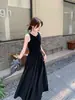 ¡Súper cómodo de llevar! Vestido Básico Elegante y Refinado Estilo Hepburn con Alta Elasticidad y Efecto Adelgazante - Vestido Mejorado para Verano H062606