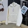 Moletom Casual Loose Quente com Capuz e Zíper Meio Aberto Estilo Preguiçoso Outono Inverno Feminino 13816