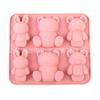 Cross-border em estoque urso coelho silicone gelo molde silicone chocolate QQ açúcar molde DIY ferramenta de cozimento