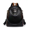 Transfronteiriço 2025 Nova Chegada Mochila Fashionável Versátil Grande Capacidade Bolsa de Ombro Multifuncional Tecida Bolsa de Viagem Mochila Escolar Feminina
