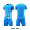 Novo uniforme de futebol infantil completo número estampado uniforme de jogo para alunos do ensino fundamental acampamento de treinamento esportivo masculino manga curta atacado