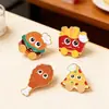 Creativo y Personalizado Dibujos Animados Comida Hamburguesa Papas Fritas Lindo Broche Mochila Estudiante Ropa Accesorios Versátil Moda Lindo y Divertido