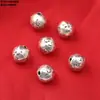 Accesorios de Plata de Ley 99% Plata Pura Tubo Curvo Dzi Etiqueta de Cacahuete Cuentas Cilíndricas Accesorios Retro 3D Plata Dura Materiales DIY Hechos a Mano