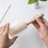 Cepillo de Lufa para Limpieza de Cocina Mango de Madera Cepillo para Lavar Platos Protección Ambiental Pulpa de Lufa Cepillo de Limpieza sin Aceite Cepillo Pequeño para Tazas