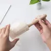 Cepillo para tazas de calabaza de lufa natural se puede colgar mango de madera cepillo para lavar platos cepillo de limpieza de cocina cepillo para el hogar ventas directas de fábrica de Amazon