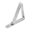 Pinza triangular para mantel de acero inoxidable de 7,5 cm, antideslizante, fija, para el hogar